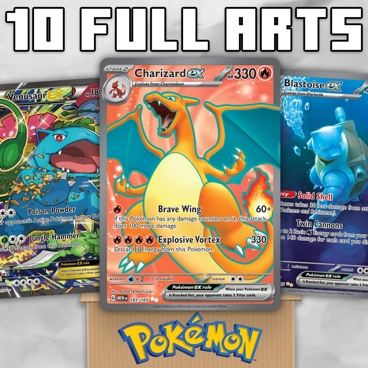 Pokémon Card GOD Pack! - 10 Ultra Rare OR Full Art Cards (Assorted Lot) - Premier Trading Cards