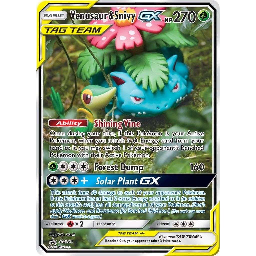 Venusaur & Snivy GX - SM229 (SM229) (SMP) - Premier Trading Cards