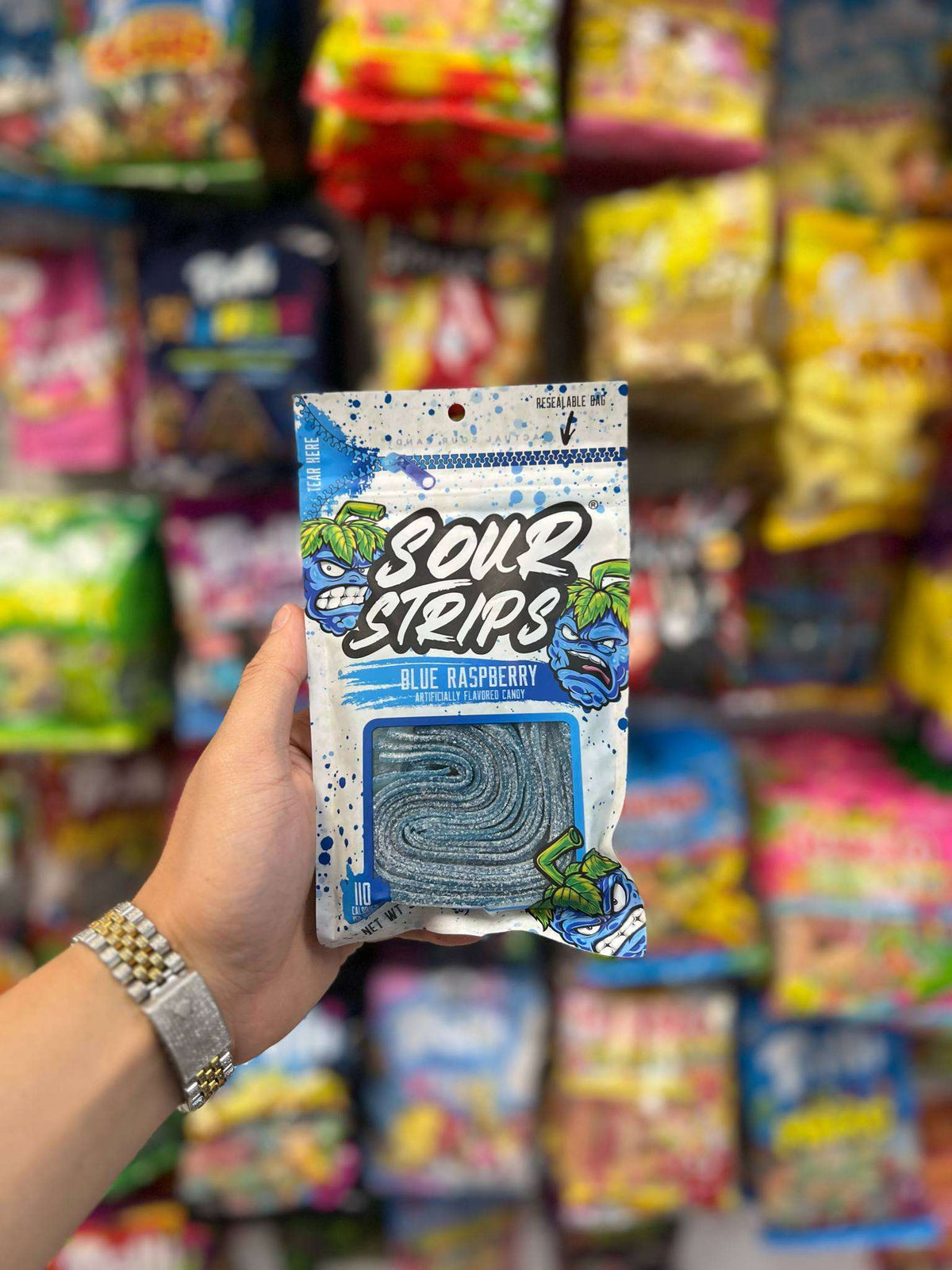 Sour Strips Blue Raspberry - 96g