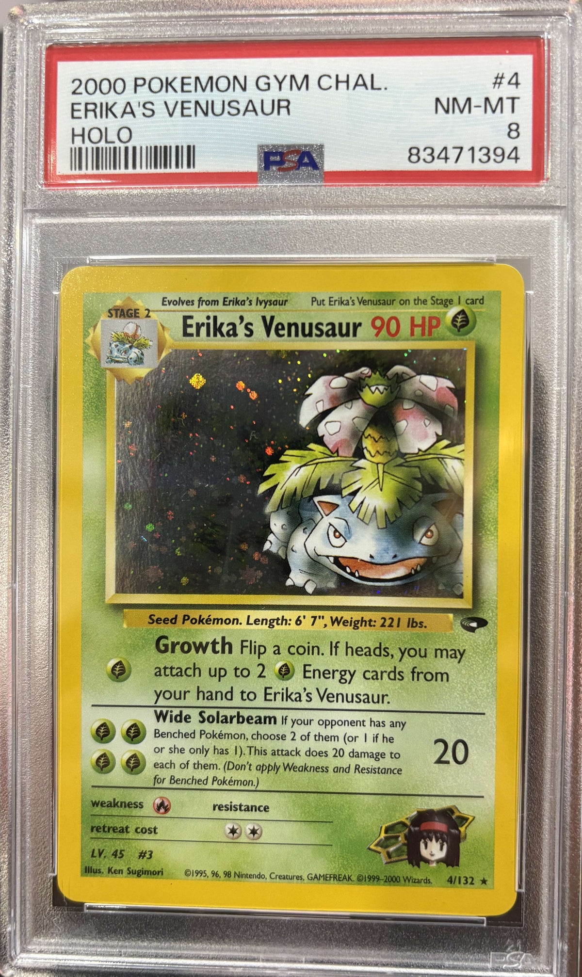 Erika's Venusaur Holo - PSA 8 - 4/132 - Premier Trading Cards