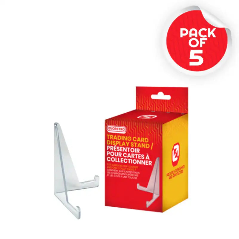 Card Display Stand - 35-260PT Clear, 5-Pack - Premier Trading Cards