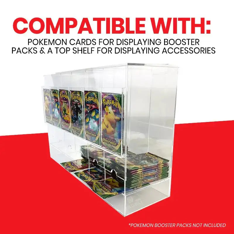 6-Slot Acrylic Booster Pack Dispenser