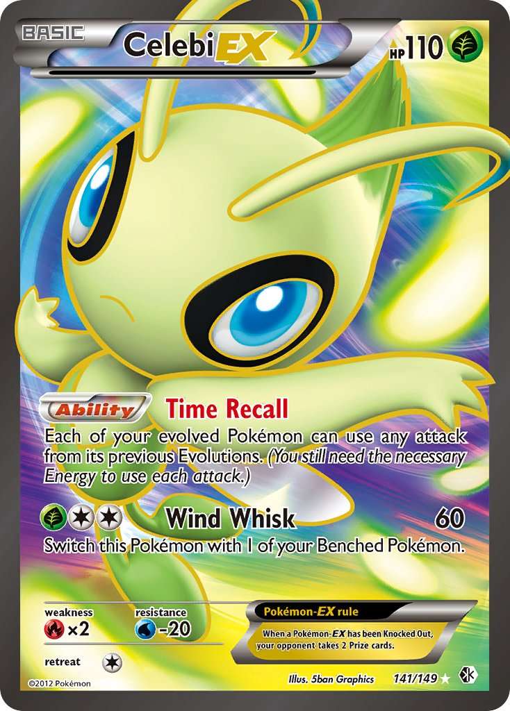 Celebi EX - 141/149 - Carte Pokémon Frontières Franchies Noir & Blanc Full Art (PROCHE NEUF)