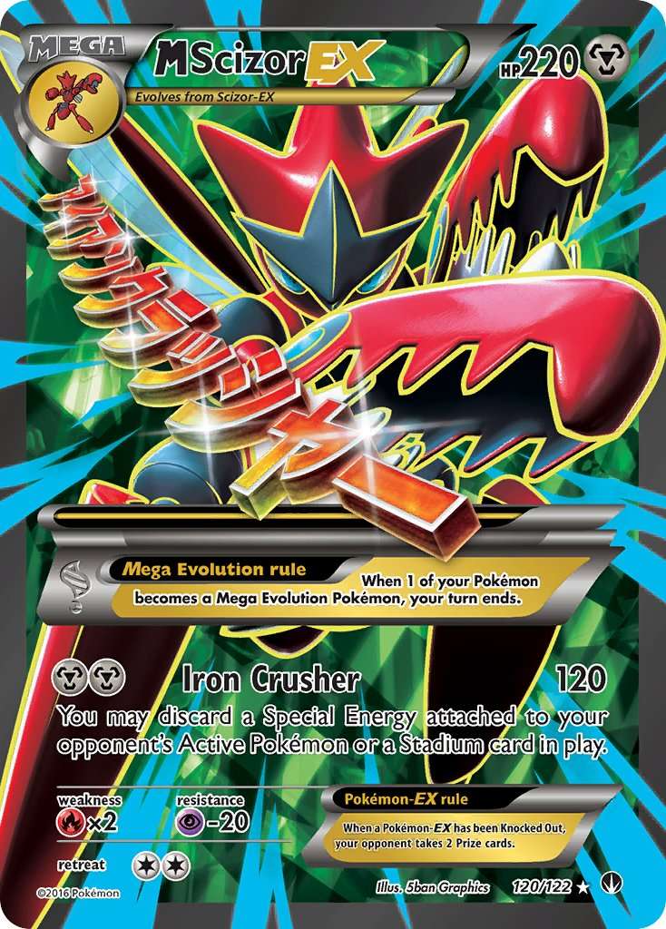 Mega Scizor Ex - 120/122 - Pokemon Breakpoint XY Full Art Ultra Rare - Premier Trading Cards