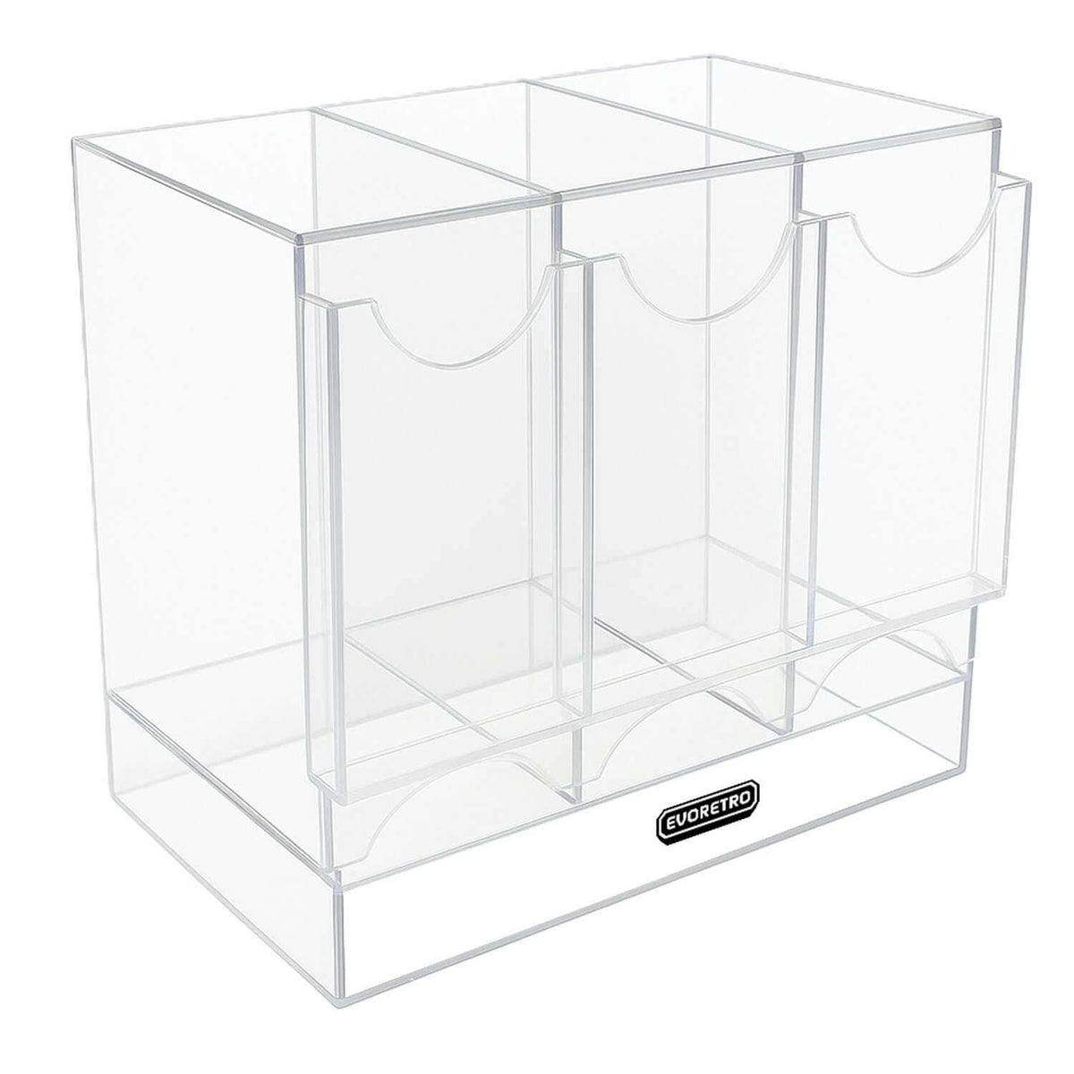 EVORETRO Acrylic Display Stand for Booster DispenserPacks – Retail Counter Unit with Top Shelf - Premier Trading Cards