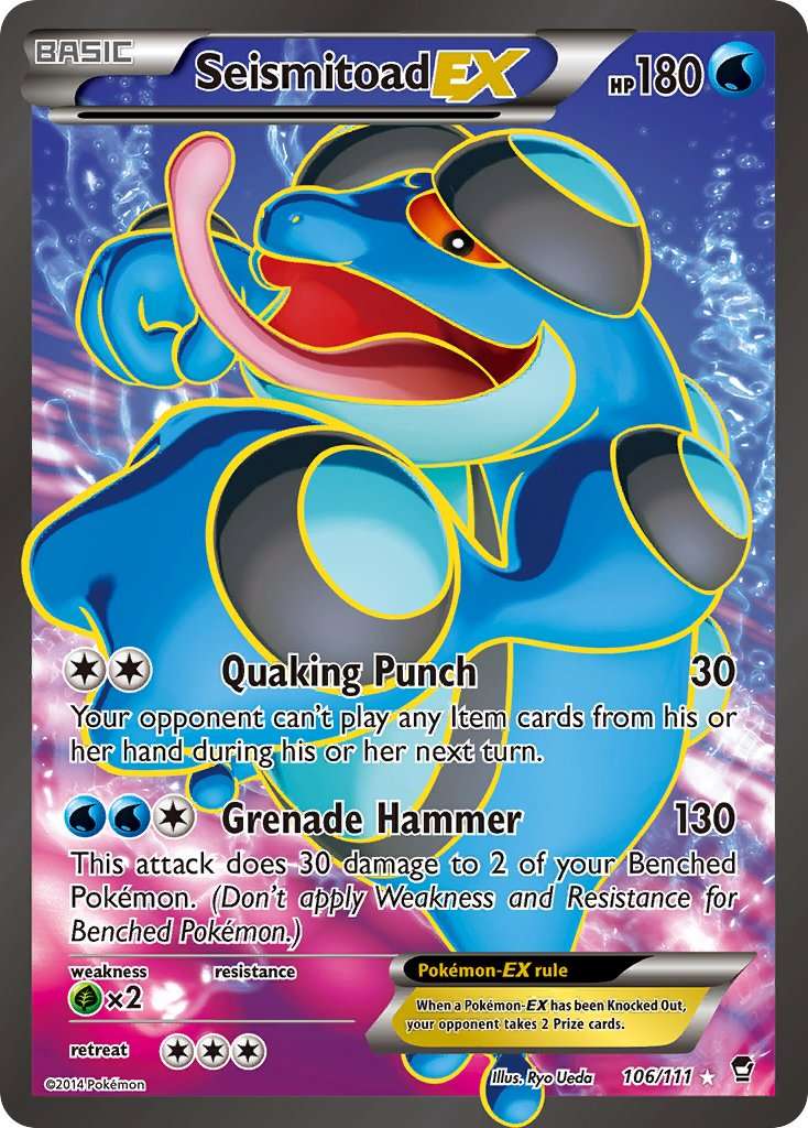 Pokémon - Seismitoad EX Full Art 106/111 - Furious Fists - Premier Trading Cards