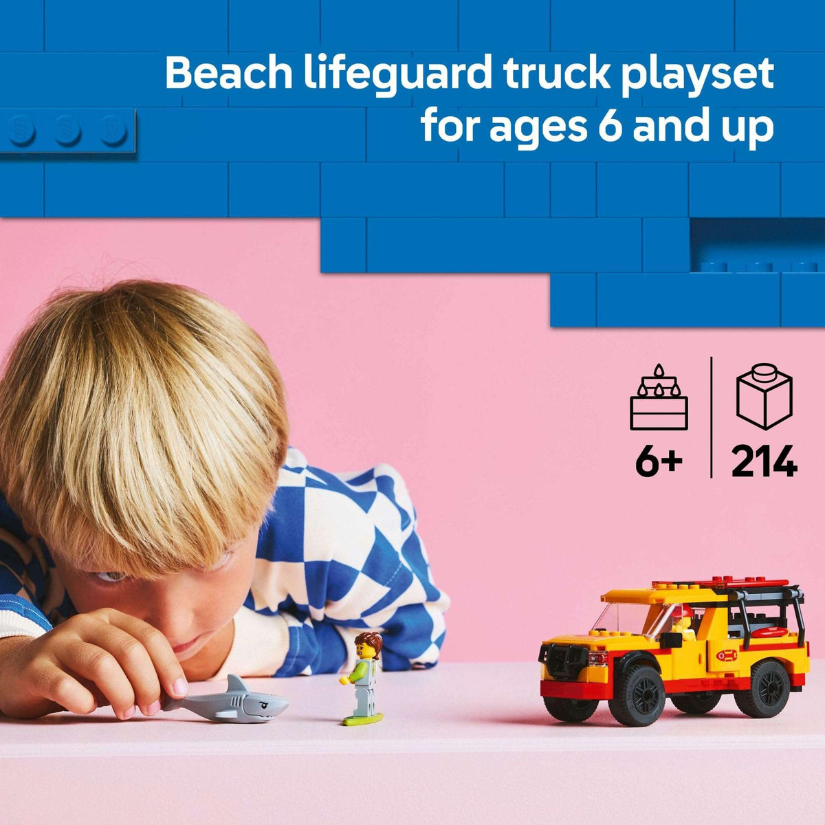 LEGO City Lifeguard Beach Rescue Truck Toy - Building Toy for Kids, Boys and Girls, Ages 6+ - Includes 2 Minifigures, Shark Toy - Gift for Beach-Loving Kids - 60453 🍁 All In One Marketplace Canada - PTC Collectibles