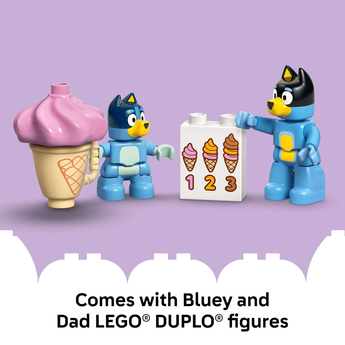 LEGO DUPLO Bluey Ice Cream Trip with Bluey - Toddler Toy for Kids, Boys, and Girls Ages 2+ - Includes Figure and Ice Cream Stand - Sensory Toy for Pretend Play - Preschool Gift Idea - 10458 🍁 All In One Marketplace Canada - PTC Collectibles
