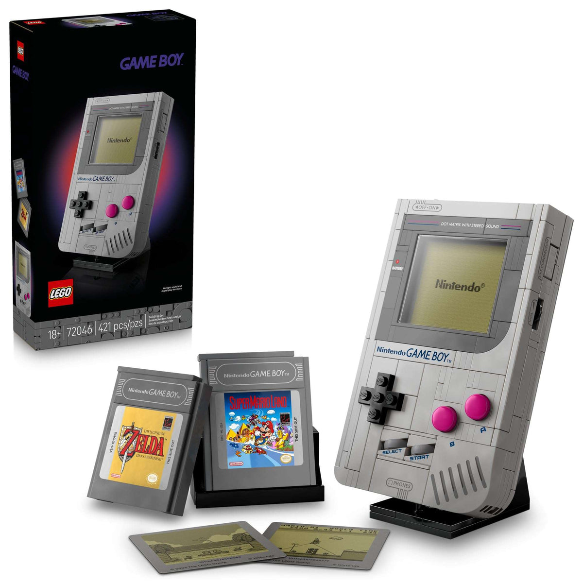LEGO Super Mario Game Boy - Retro Building Sets for Adults, Ages 18+ - Gifts for Birthdays - Collectible Model with Game Paks and Display Stand - 72046 🍁 All In One Marketplace Canada - PTC Collectibles
