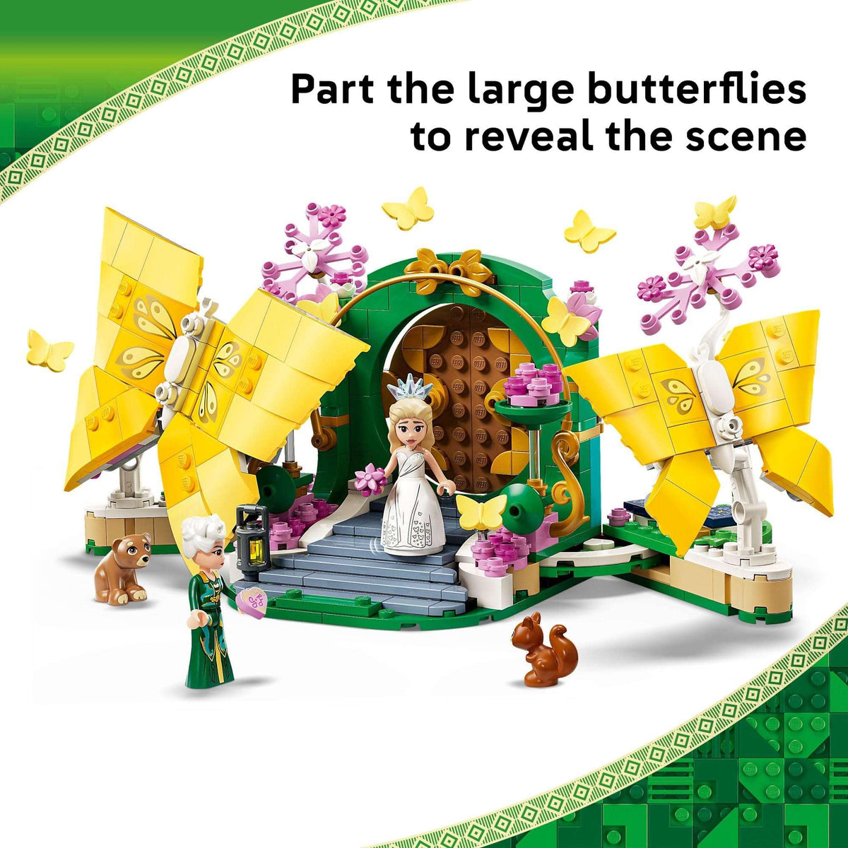 LEGO Wicked Glinda's Wedding Day Building Toy - Pretend Playset with 2 Minidolls, 2 Animal Toy Figures, & 2 Poseable Butterflies - Building Blocks for Kids, Ages 8+ - Gift for Girls & Boys - 75688 🍁 All In One Marketplace Canada - PTC Collectibles