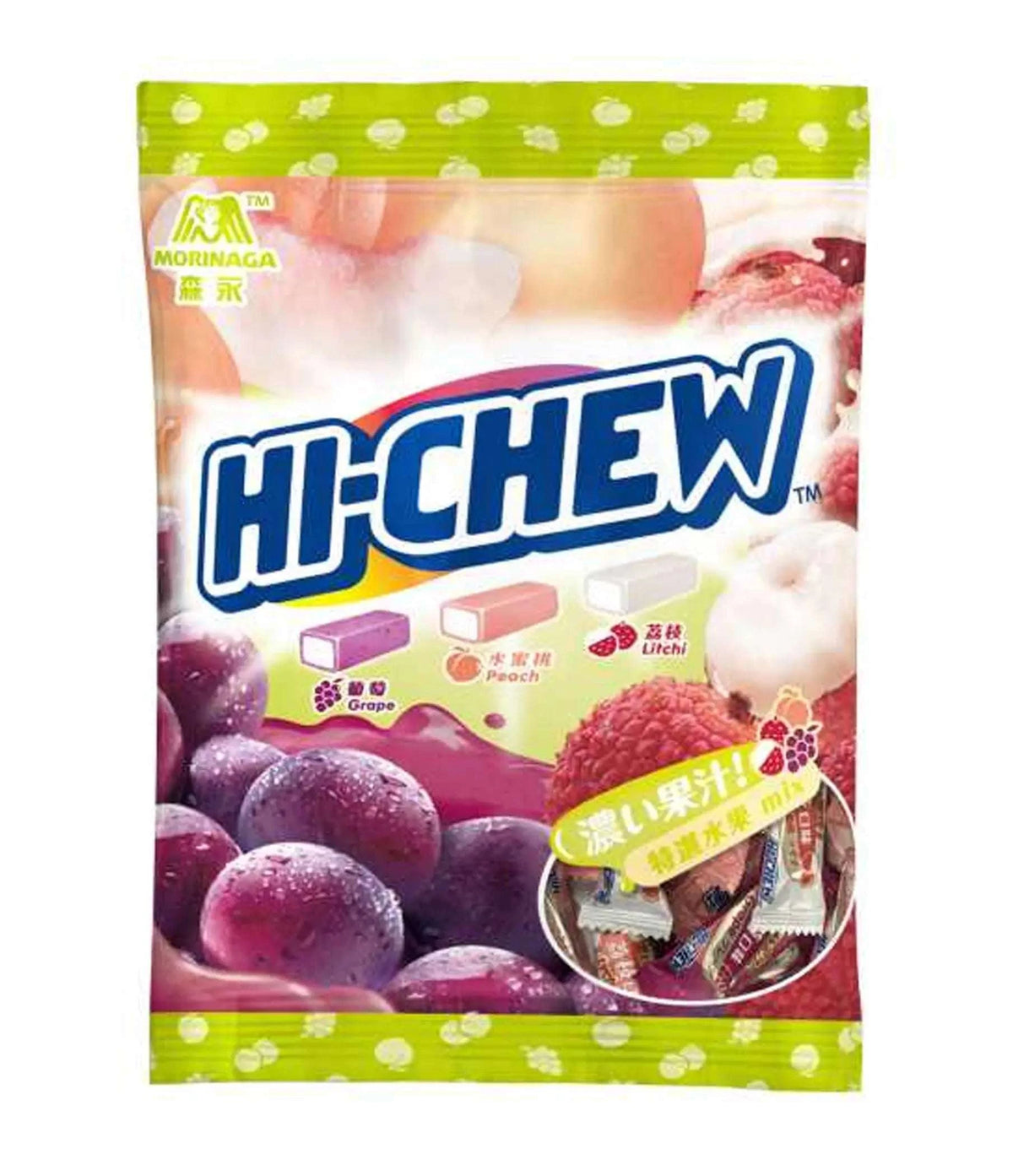 Morinaga - Hi-Chew Candy (Grape, Peach & Lychee) 85g - PTC Collectibles