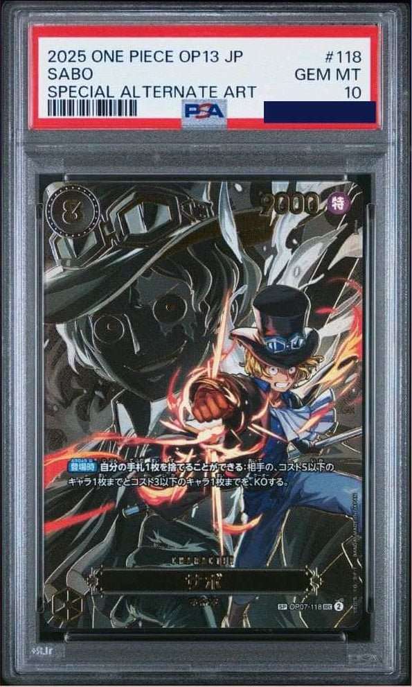 One Piece Sabo OP07-118 Special Alt Art Japanese PSA 10 - PTC Collectibles