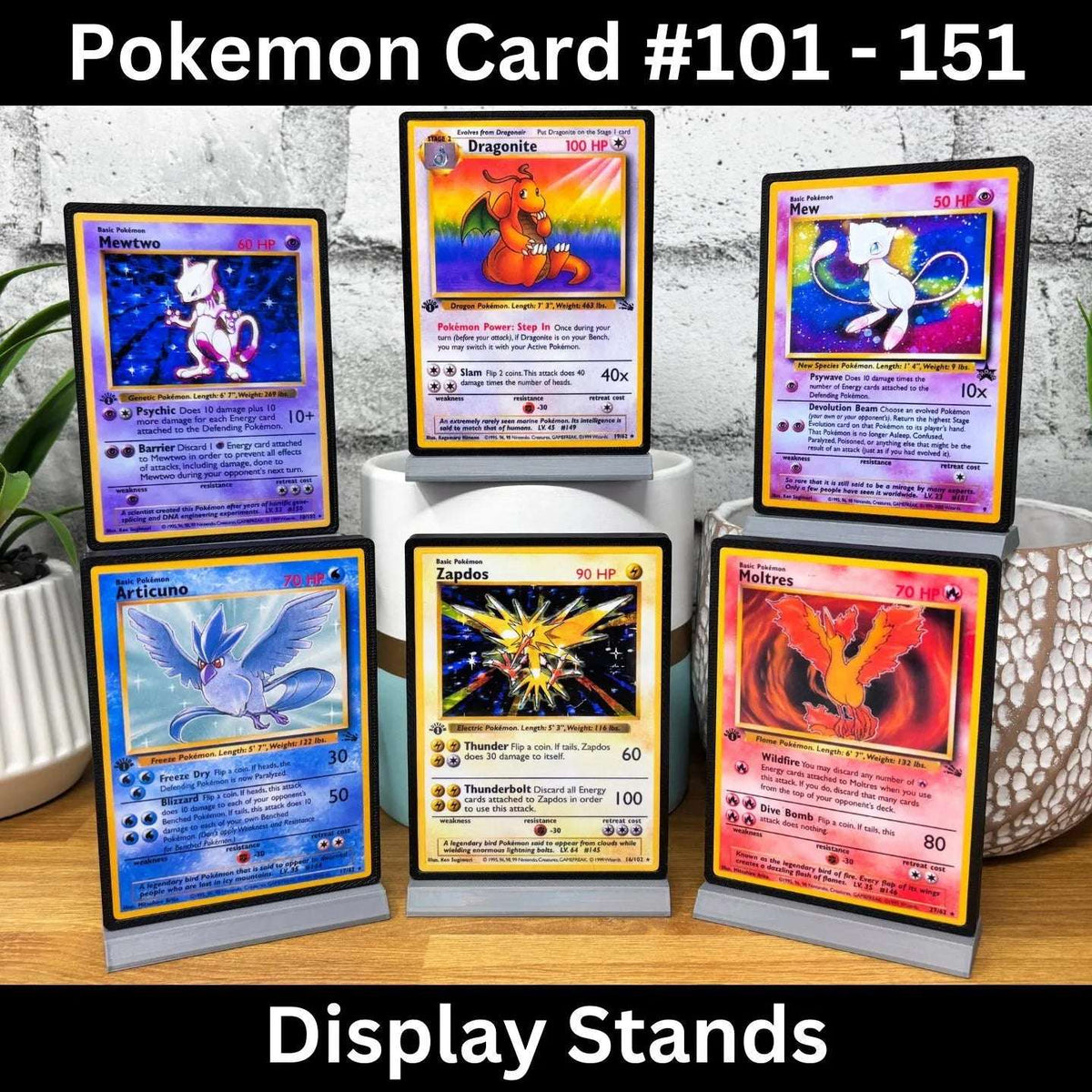 Pokemon Card Display Stands 101-151 (XXL)