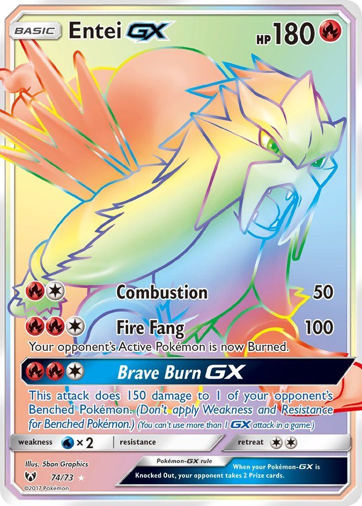 Pokémon - Entei GX Full Art (74/73) - PTC Collectibles
