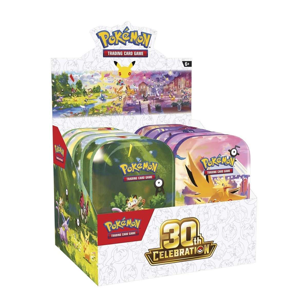Pokemon TCG: 30th Celebration Mini Tin Display Box - 10 Tins (WAVE 2 PRE-ORDER) - PTC Collectibles