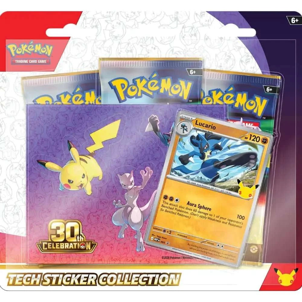 Pokemon TCG: 30th Celebration Tech Sticker Collection (Lucario) (WAVE 2 PRE-ORDER) - PTC Collectibles
