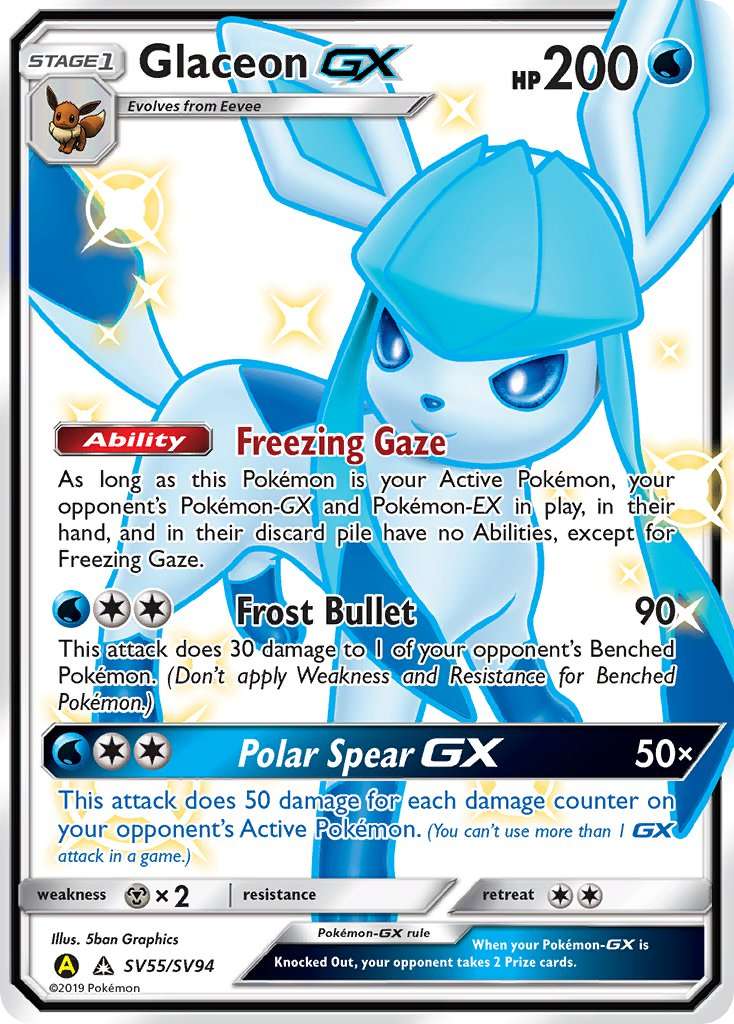 Glaceon GX SV55/SV94 - Mint Condition - Premier Trading Cards