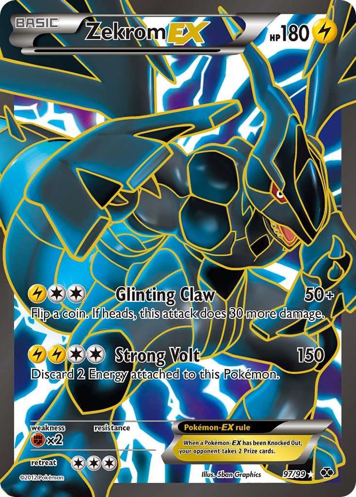 Zekrom EX - 97/99 - Full Art Ultra Rare - Premier Trading Cards