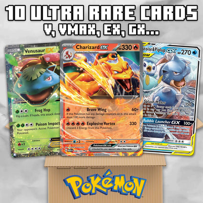 Pokémon Card GOD Pack! - 10 Ultra Rare OR Full Art Cards (Assorted Lot) - Premier Trading Cards