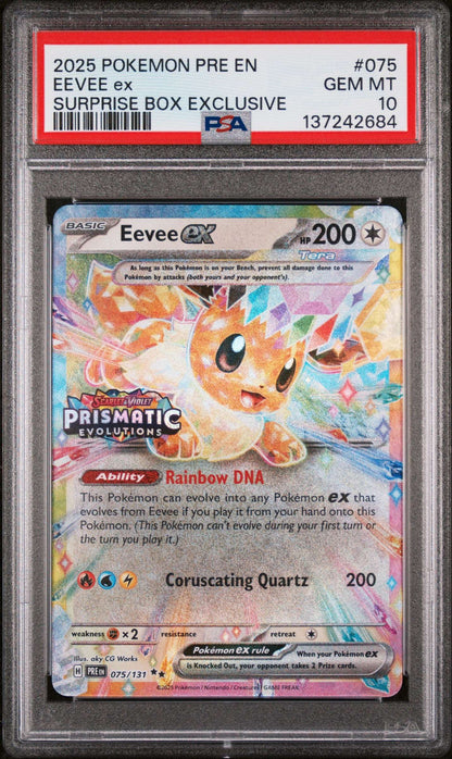 Eevee ex - 075/131 Promo - Prismatic Evolutions PSA 10 - Premier Trading Cards