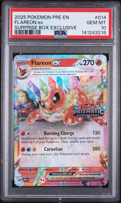 Flareon ex - 014/131 Promo - Prismatic Evolutions PSA 10 - Premier Trading Cards