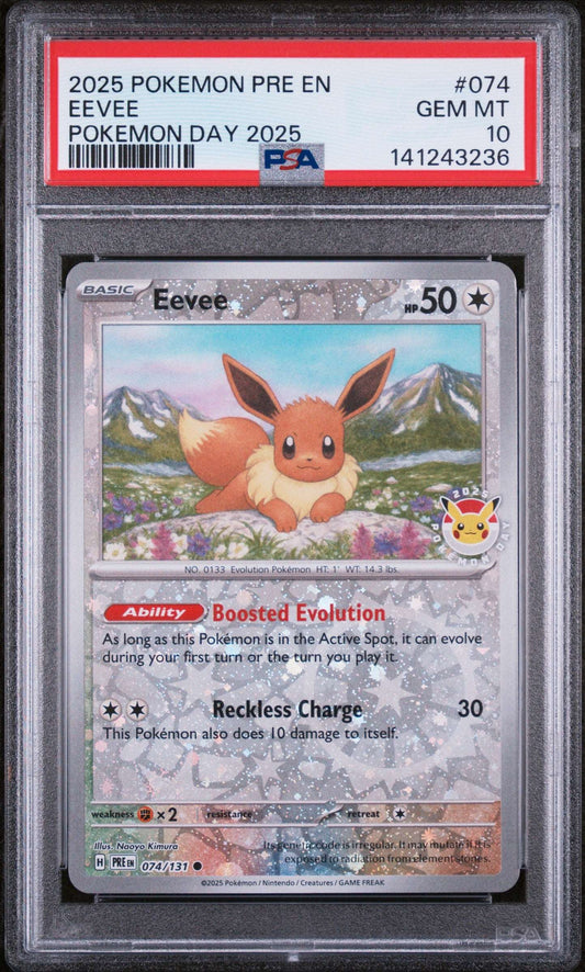 Eevee Pokemon Day 2025 - 074/131 Promo - PSA 10 - Premier Trading Cards