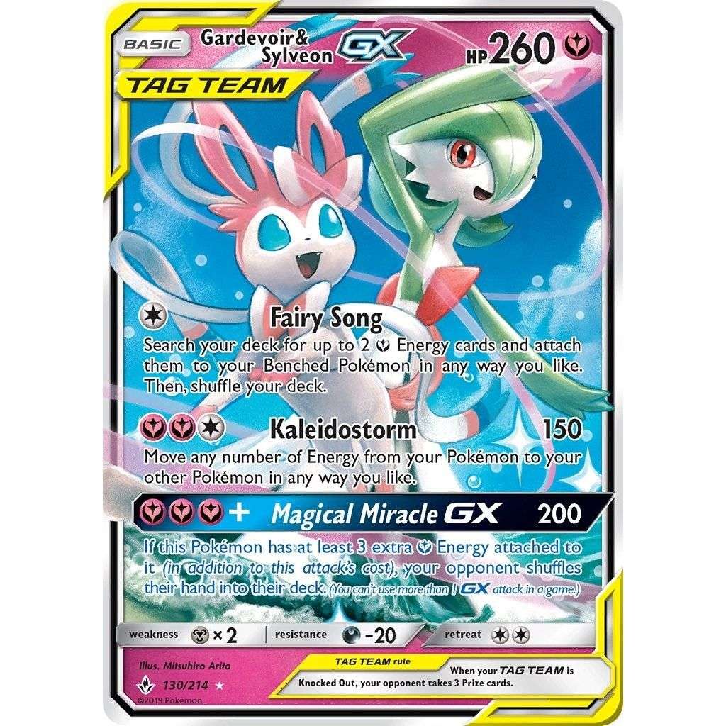 Gardevoir & Sylveon GX (130/214) (SM10) - Premier Trading Cards