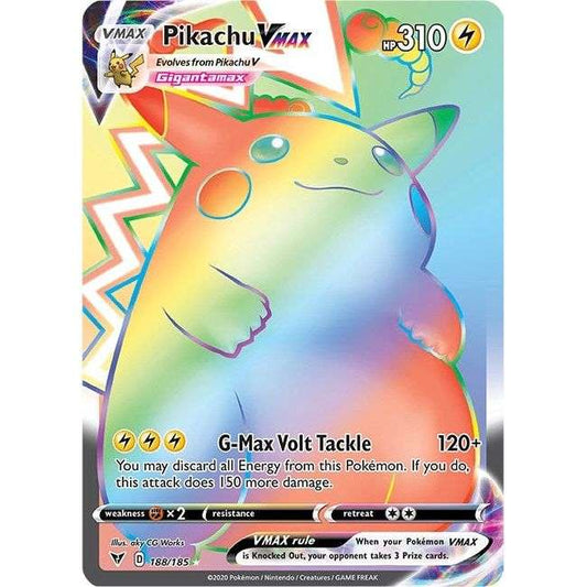 Pikachu VMAX (Secret) (188/185) (SWSH04) - Premier Trading Cards