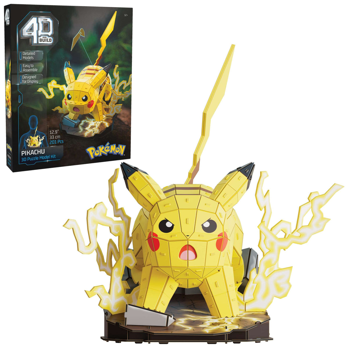 4D Build Pokémon Pikachu 3D Puzzle Model Kit, Desk Décor, Shelf Display 🍁 All In One Marketplace Canada - PTC Collectibles