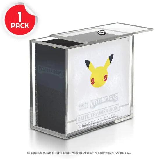 Pokemon ETB Acrylic Protector w/ SLIDING Lid - Premier Trading Cards