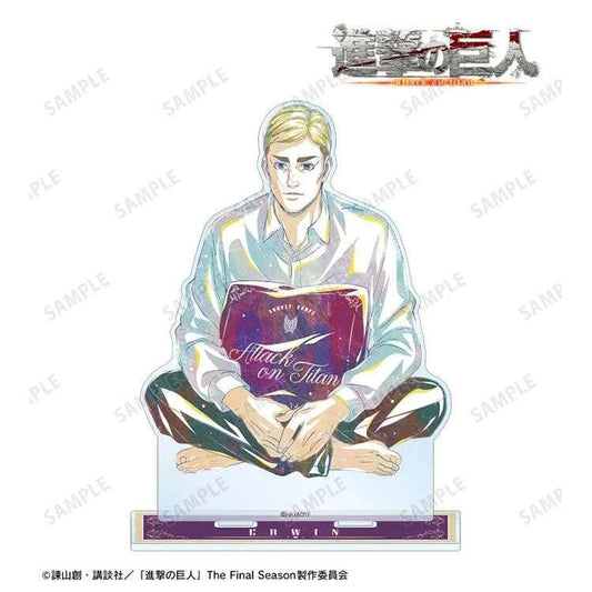 Attack on Titan Anime Merch - New Illustration Erwin Relax ver. Big Acrylic Stand