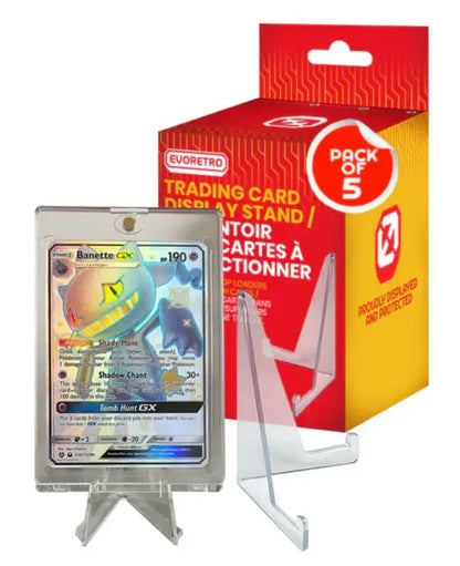 Card Display Stand - 35-260PT Clear, 5-Pack - Premier Trading Cards