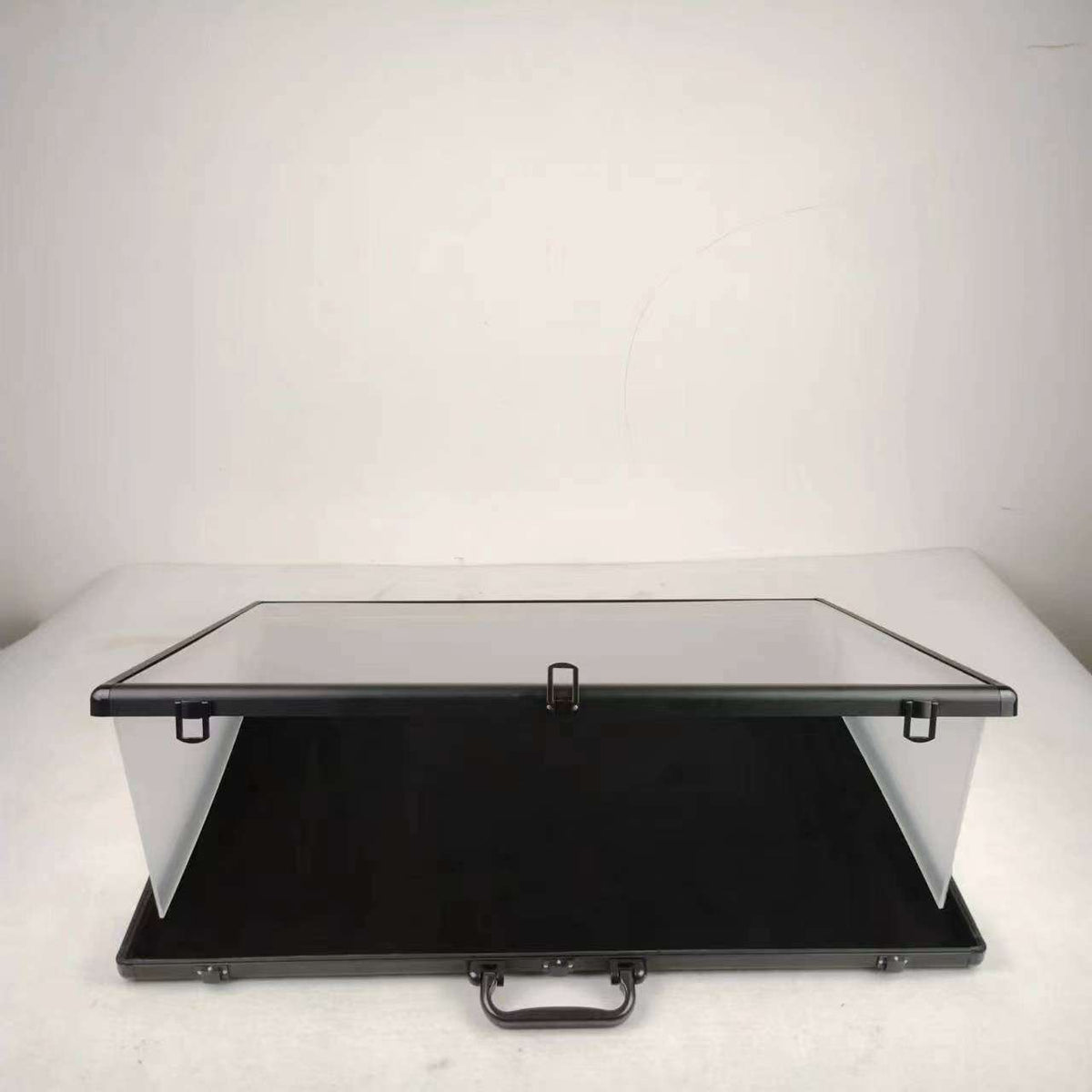 EVORETRO Lockable Showcase Display Case 36x24x1.65" Black – Secure & Stylish Storage for Collectibles - Premier Trading Cards