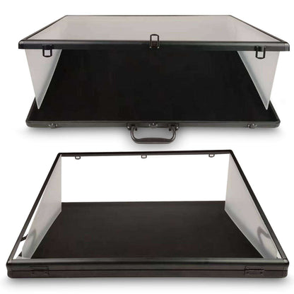 EVORETRO Lockable Showcase Display Case 36x24x1.65" Black – Secure & Stylish Storage for Collectibles - Premier Trading Cards
