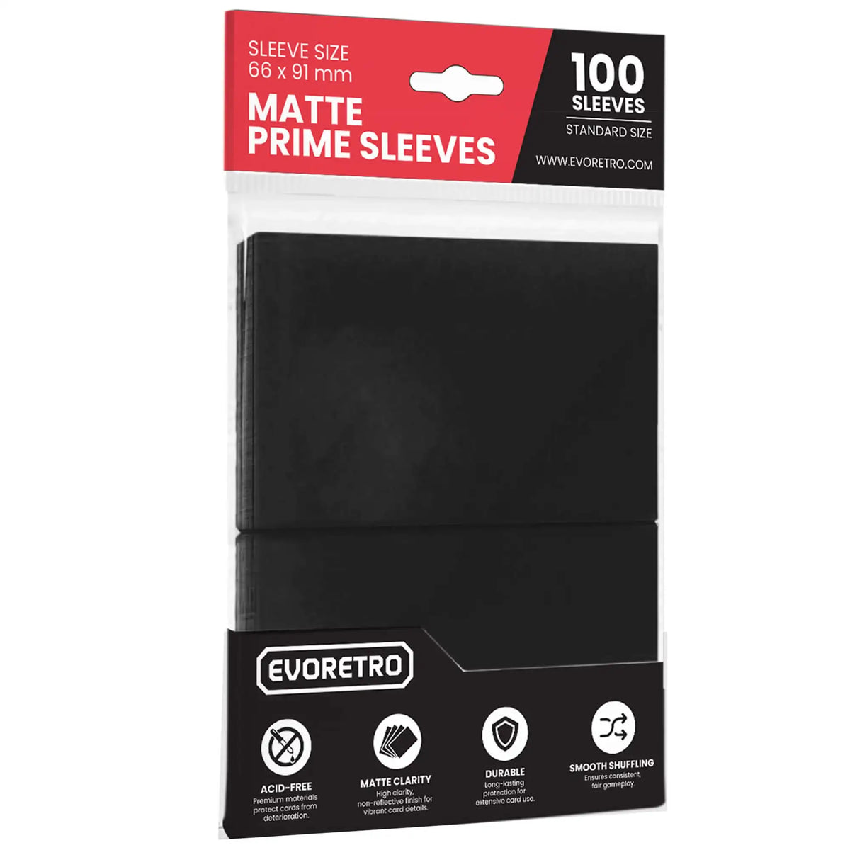 EVORETRO Matte Card Sleeve Standard - Black - Premier Trading Cards
