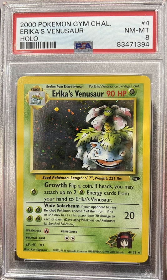 Erika's Venusaur Holo - PSA 8 - 4/132 - Premier Trading Cards