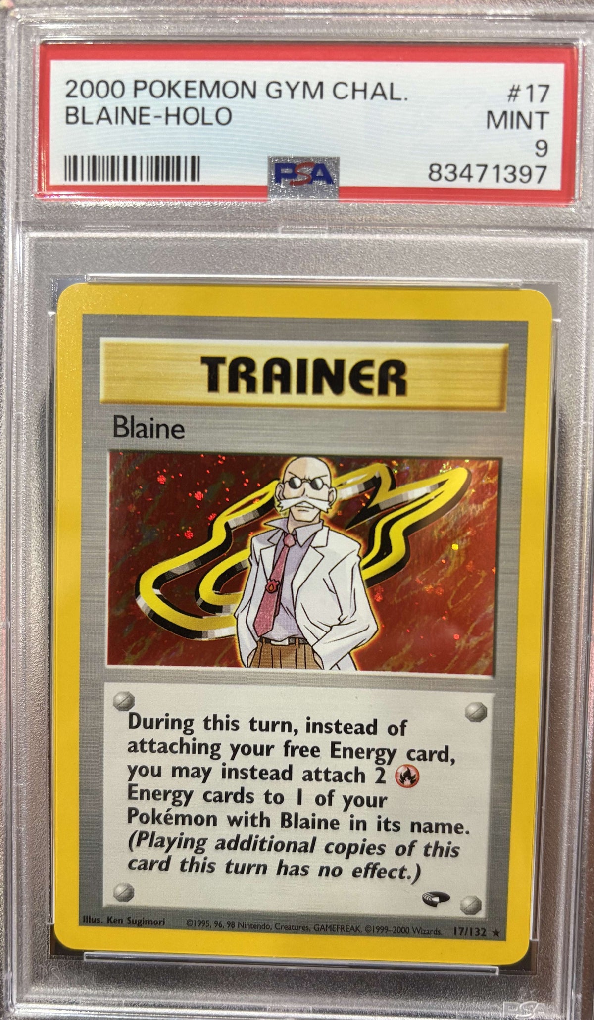 Blaine - PSA 9 - 17/132 - Holo Trainer - Premier Trading Cards