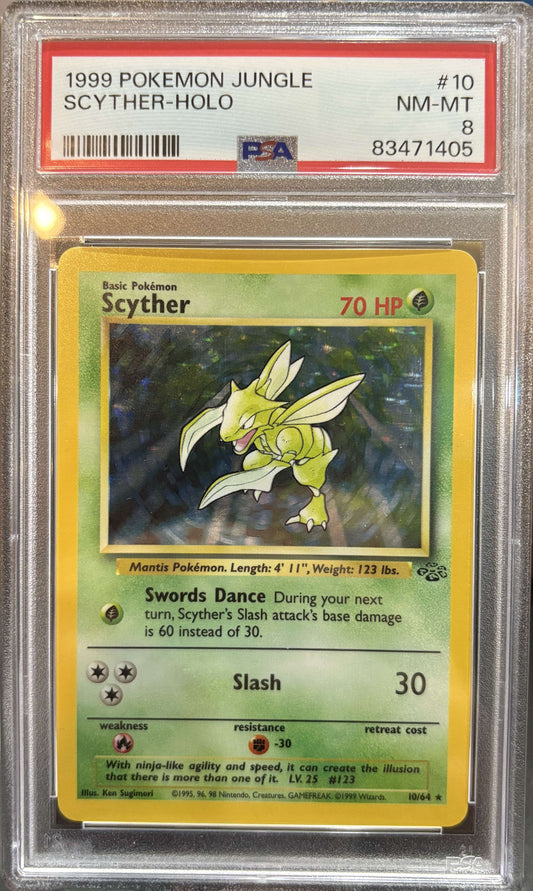 Scyther Jungle Holo - PSA 8 - 10/64