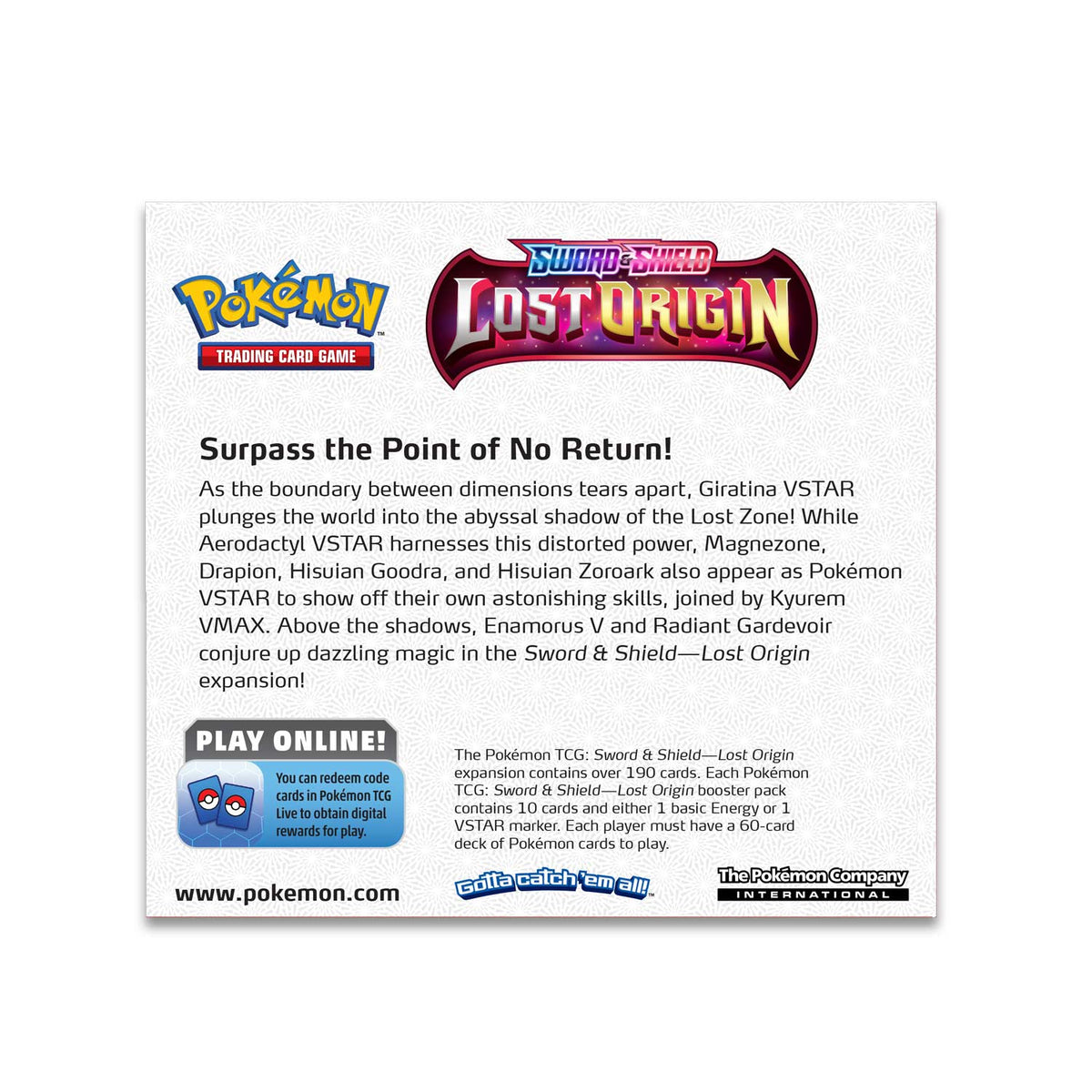 Pokémon TCG - Sword & Shield - Lost Origin - Booster Box