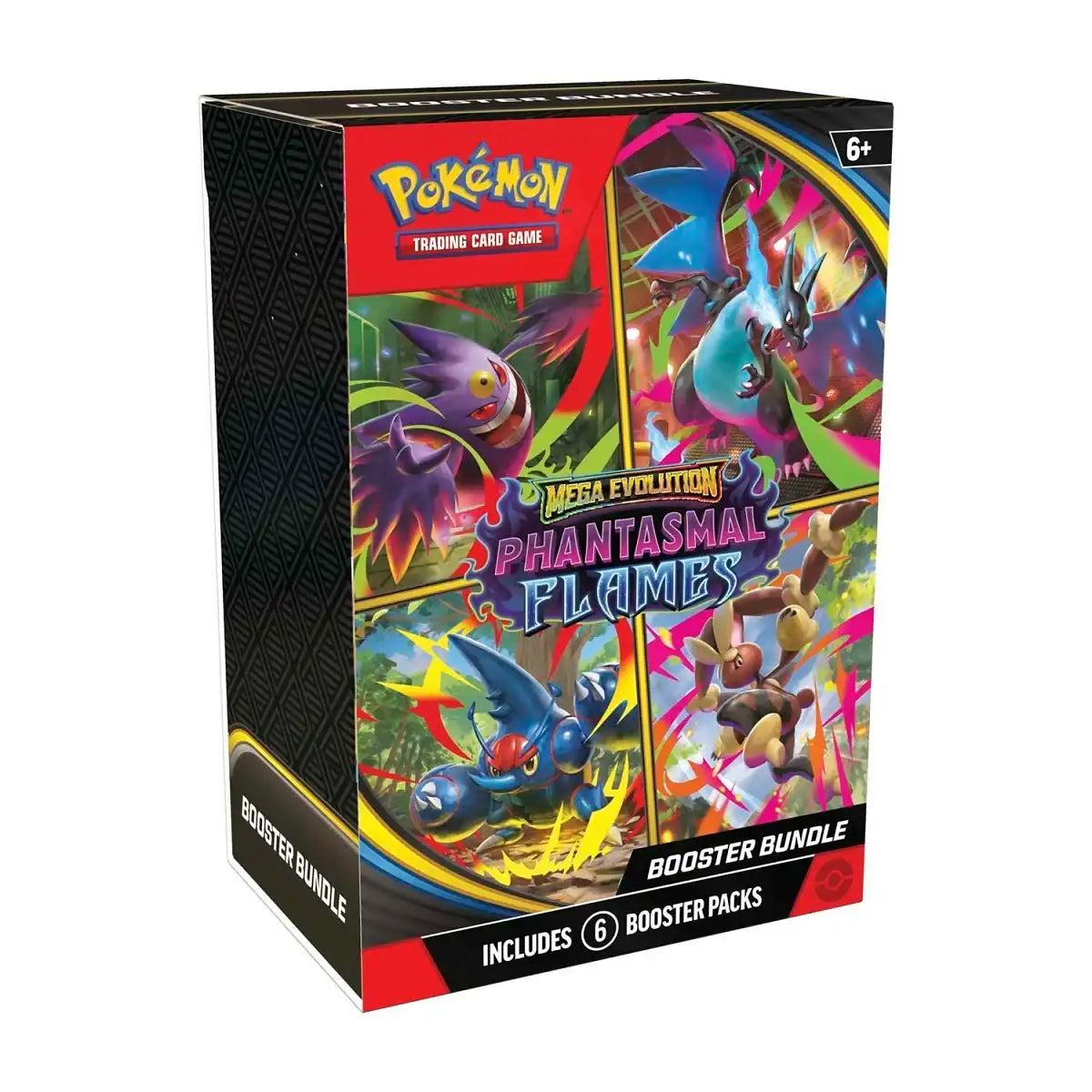 Pokémon TCG: Mega Evolution-Phantasmal Flames Booster Bundle (6 Packs) - Premier Trading Cards