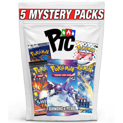 Premier Packs - 5 Pokémon Mystery Booster Packs (1995-2024) - Premier Trading Cards