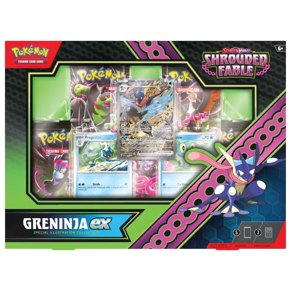 Pokemon Shrouded Fable Kingdra/Greninja Ex Special Illustration Collection Box (Pre-Order) - Premier Trading Cards