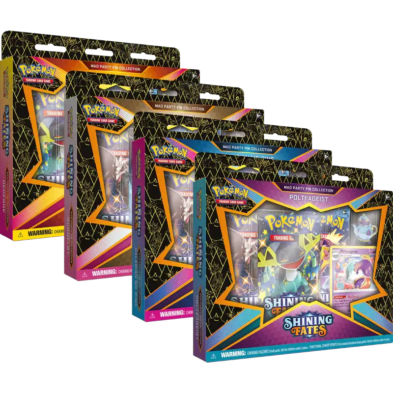 Pokemon Shining Fates Mad Party Pin Collection - Premier Trading Cards