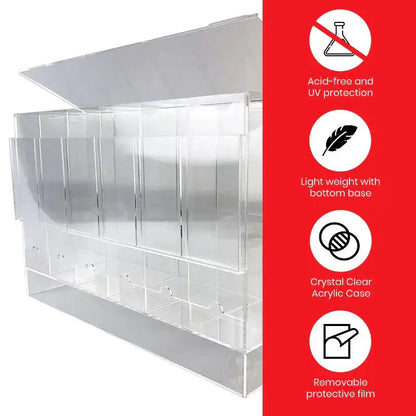 6-Slot Acrylic Booster Pack Dispenser