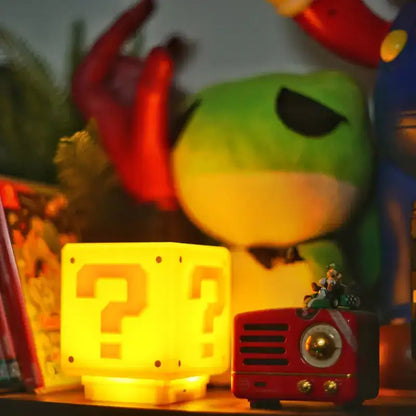 Mario "?" Cube Bedroom Bedside Lamp Home - Premier Trading Cards