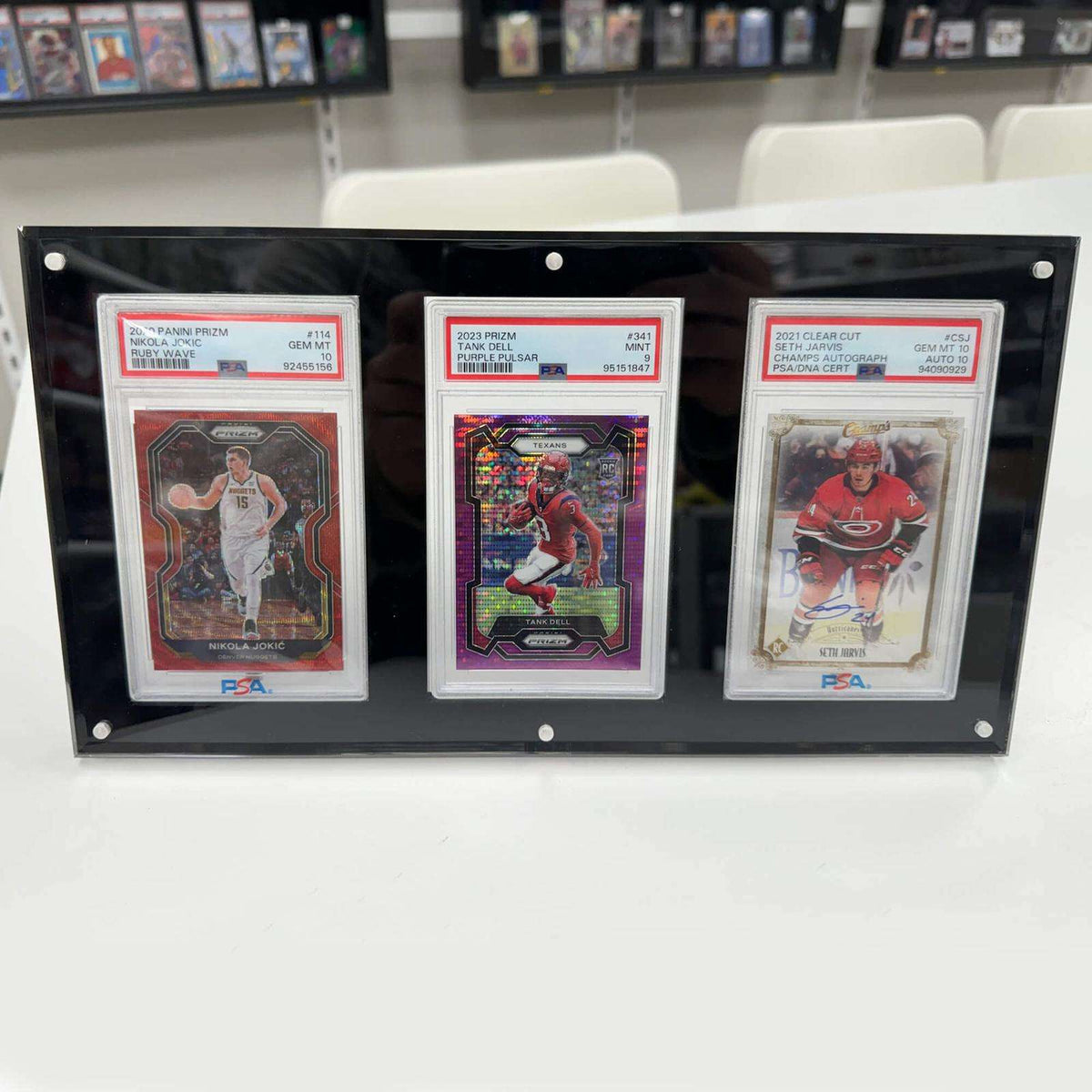 EVORETRO Acrylic Frame for PSA - 3 Slots - Premier Trading Cards