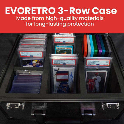 EVORETRO Graded Card Storage Box, TSA Lock - Premier Trading Cards