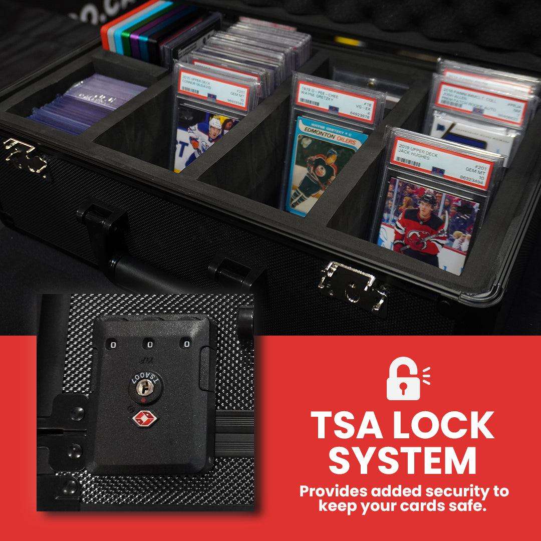 EVORETRO Graded Card Storage Box, TSA Lock - Premier Trading Cards