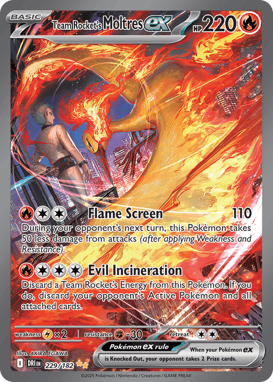 Pokémon - Team Rocket's Moltres EX (229/182)