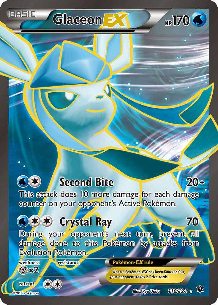 Pokémon - Glaceon EX Full Art (116/124) - Premier Trading Cards